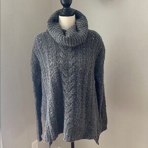 Smartwool Moon Ridge boyfriend sweater charcoal grey medium knit wool gorpcore